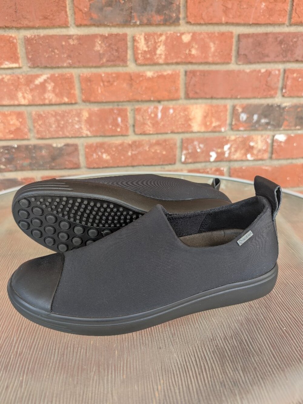 Women's Ecco Soft 7 GTX GoreTex Tex Black Slip On Shoes Size 5